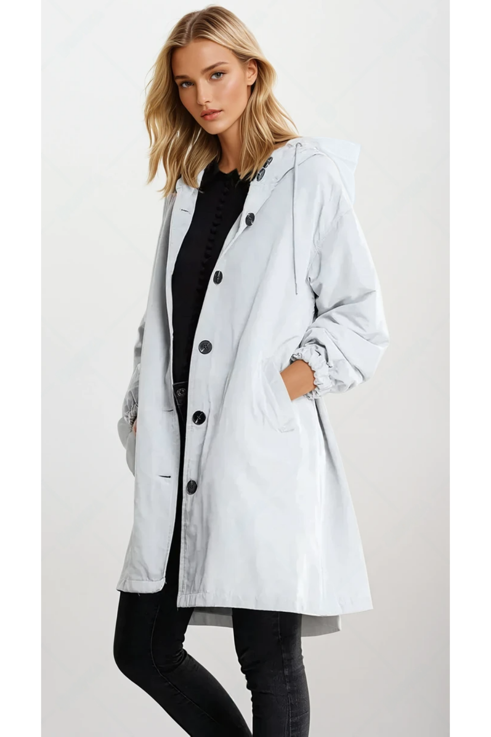 Regnjacka med Huva | Vattenavvisande | Oversized Vindjacka