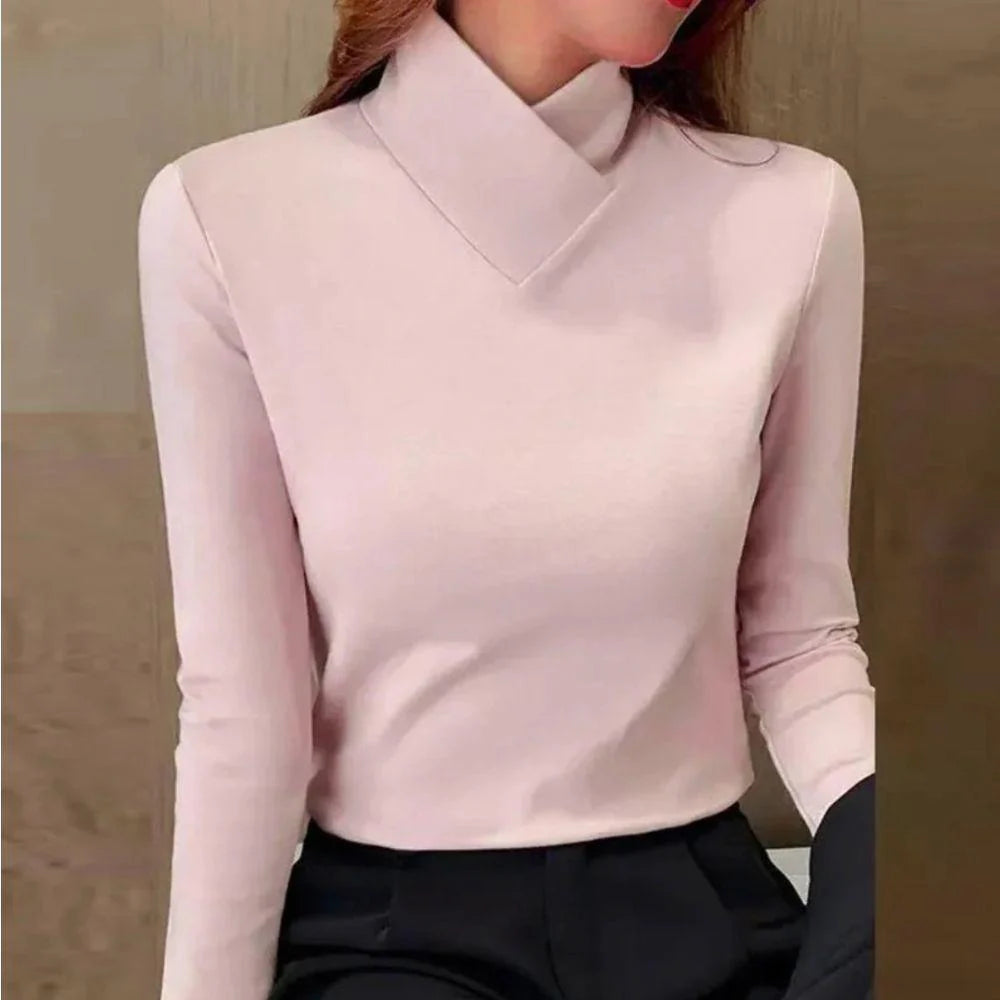 Overlapping Turtleneck Sweater Juna