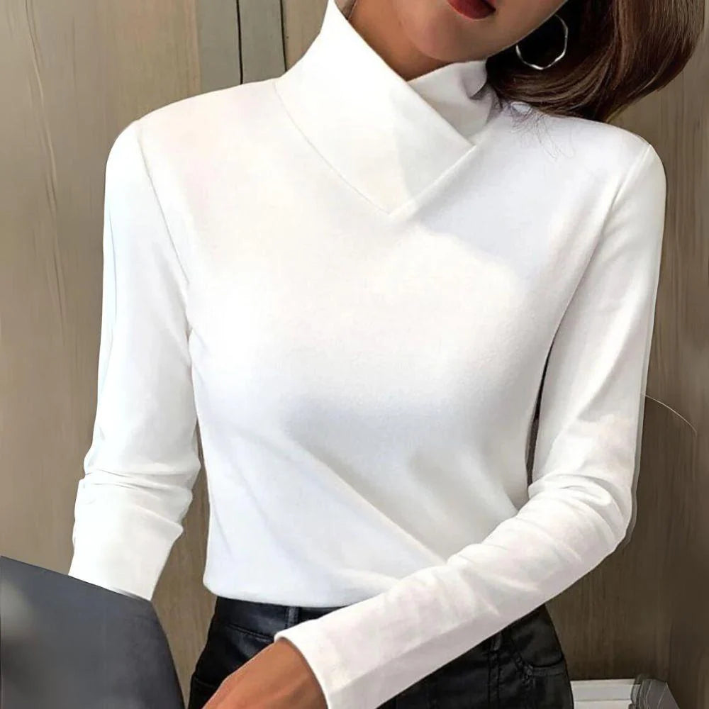 Overlapping Turtleneck Sweater Juna