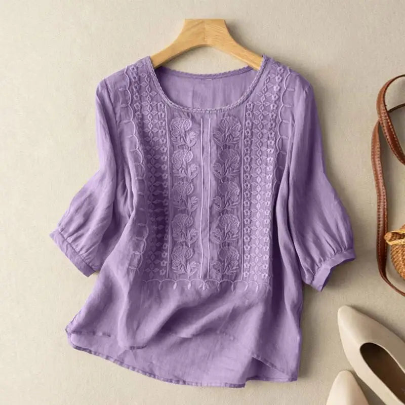 Embroidered Relaxed Blouse