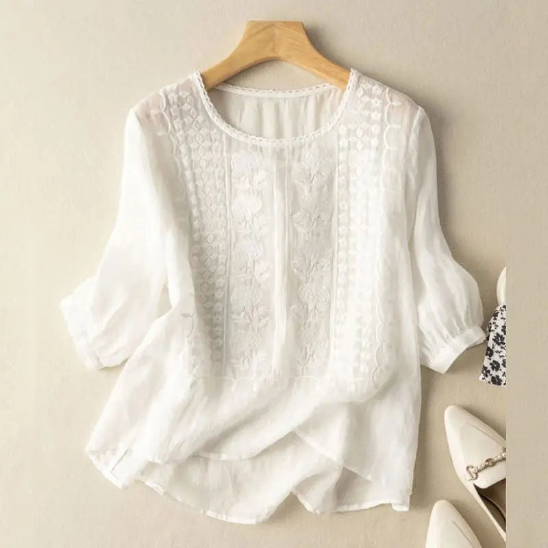 Embroidered Relaxed Blouse