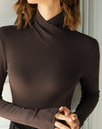 Overlapping Turtleneck Sweater Juna